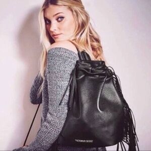 Victoria's Secret fringe faux-leather bag